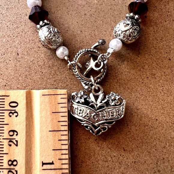 Teacher Gift Inspirational Teacher Bracelet “Inspire Wisdom Teacher” 7‎ in - Picture 7 of 7